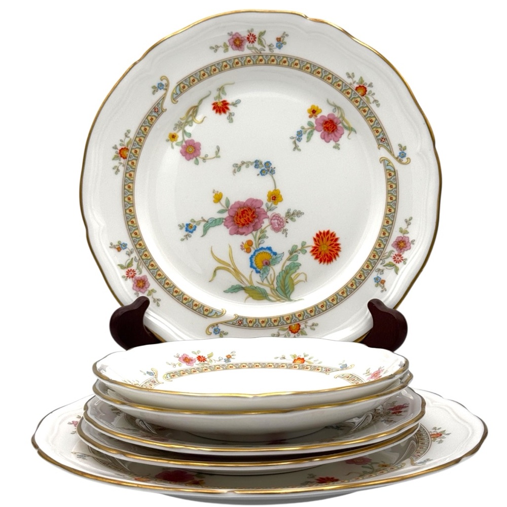 Aynsley Shangri-La Fine Bone China Saucer Salad Bread Plate Gold Rim England 6